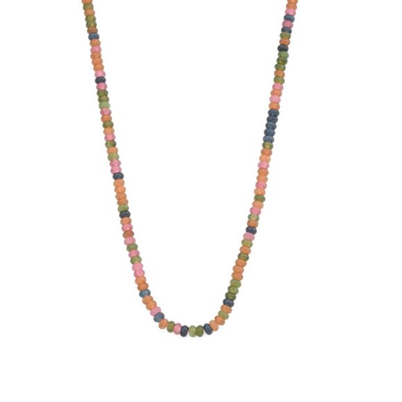 MILOR SILVER  Italy 18kt Gold Plated Sterling Silver Multi Gem Coin Necklace - Picture 1 of 2